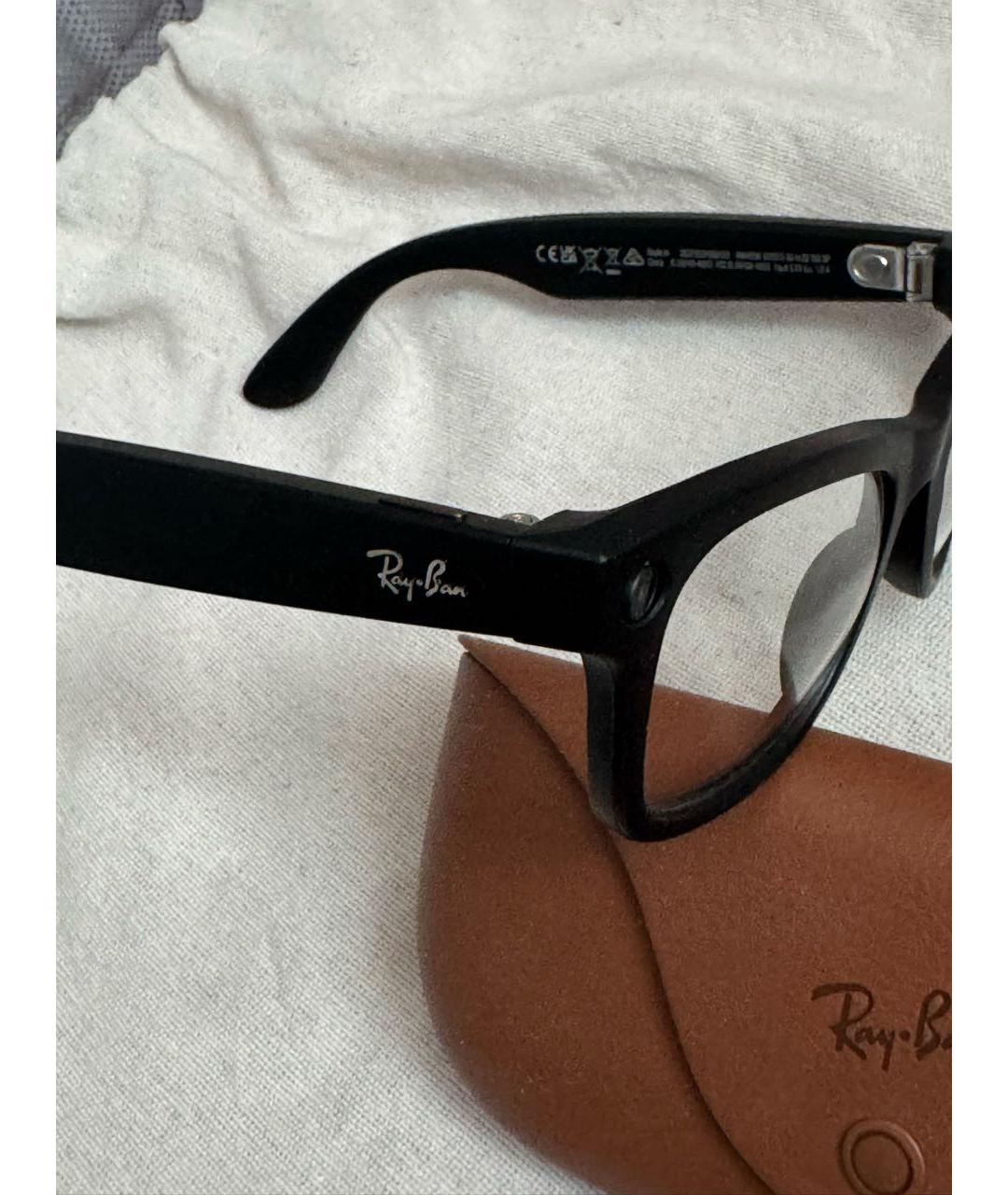 RAY BAN Черные пластиковые солнцезащитные очки, фото 3