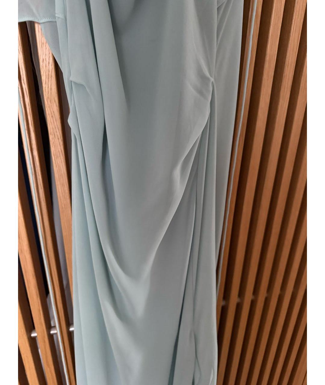 ACNE STUDIOS Бирюзовое полиэстеровое вечернее платье, фото 3