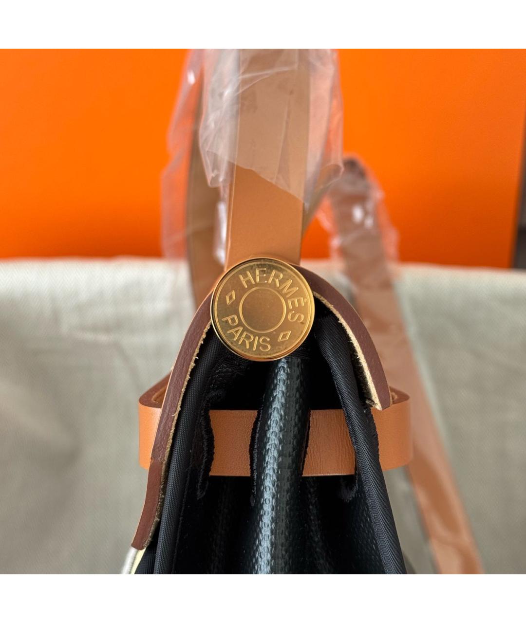 HERMES Черная тканевая сумка через плечо, фото 7