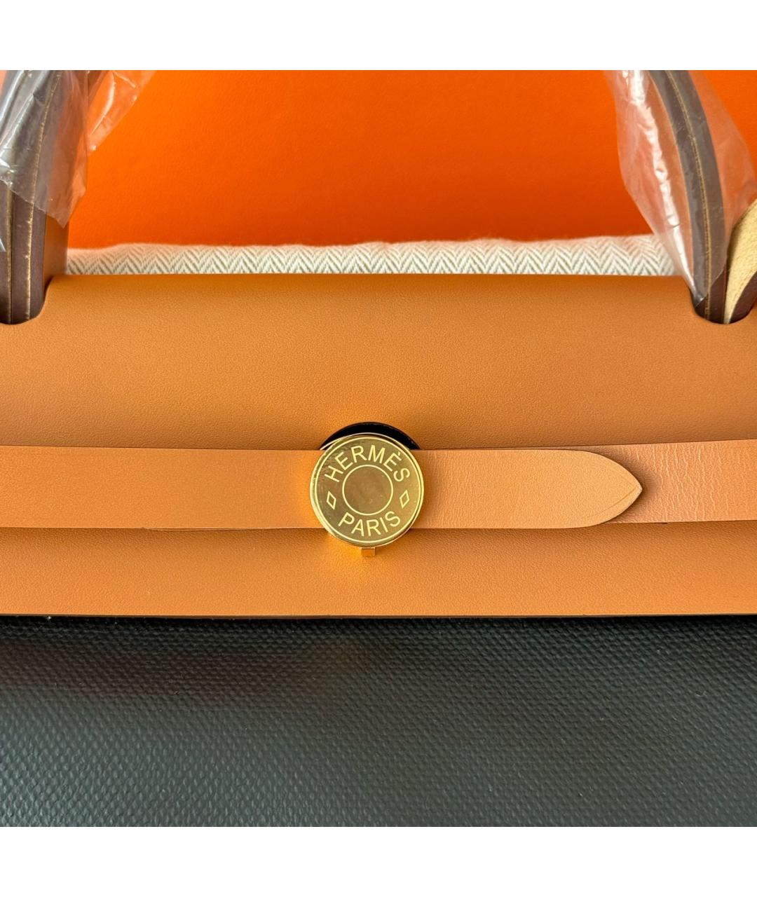 HERMES Черная тканевая сумка через плечо, фото 6