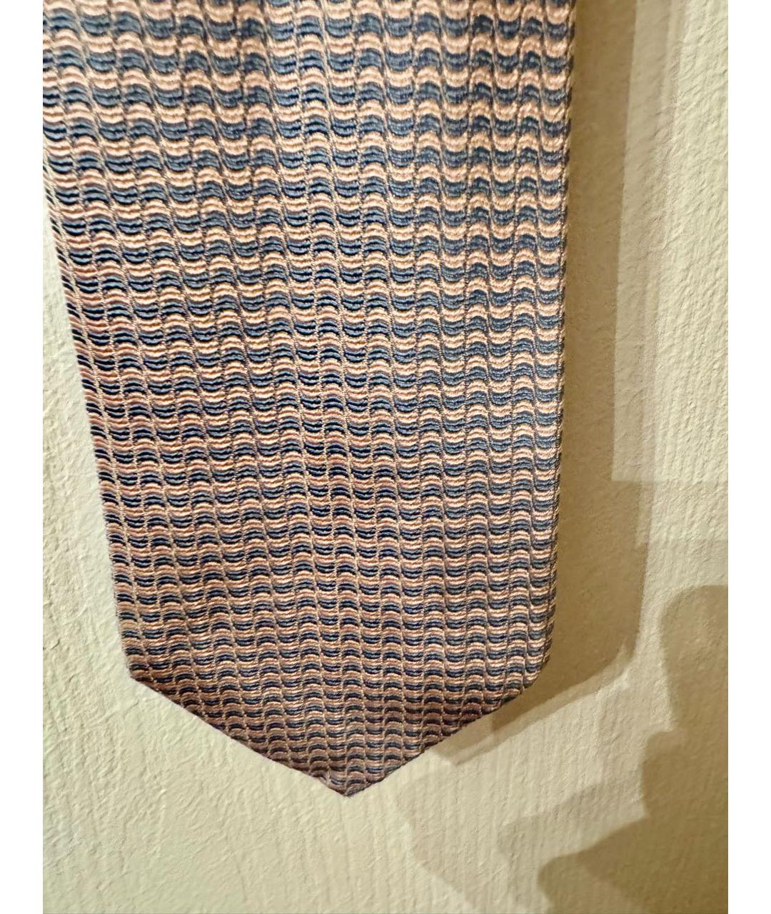 HERMES Розовый шелковый галстук, фото 4