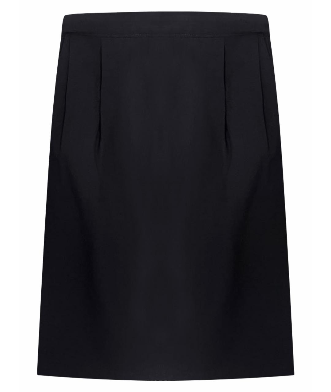 COMME DES GARÇONS Черная шерстяная юбка миди, фото 1