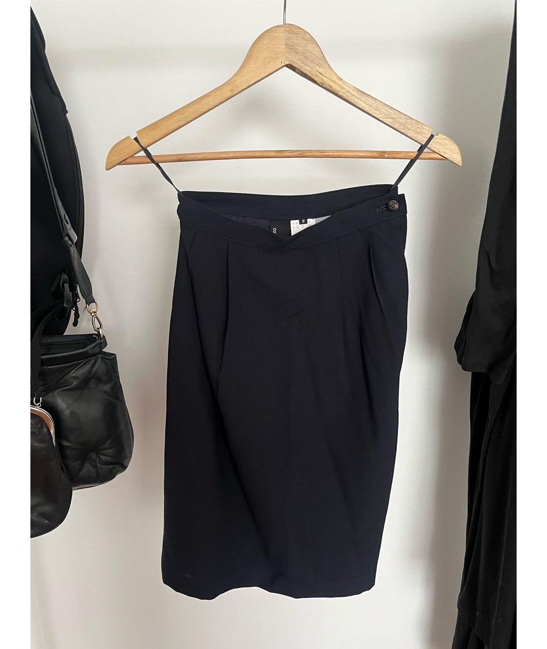 COMME DES GARÇONS Черная шерстяная юбка миди, фото 5