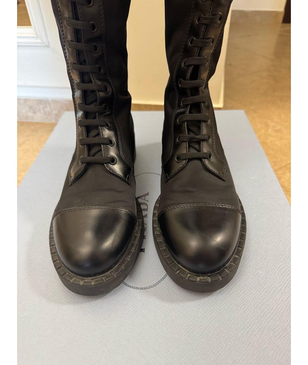 PRADA Черные синтетические сапоги, фото 3
