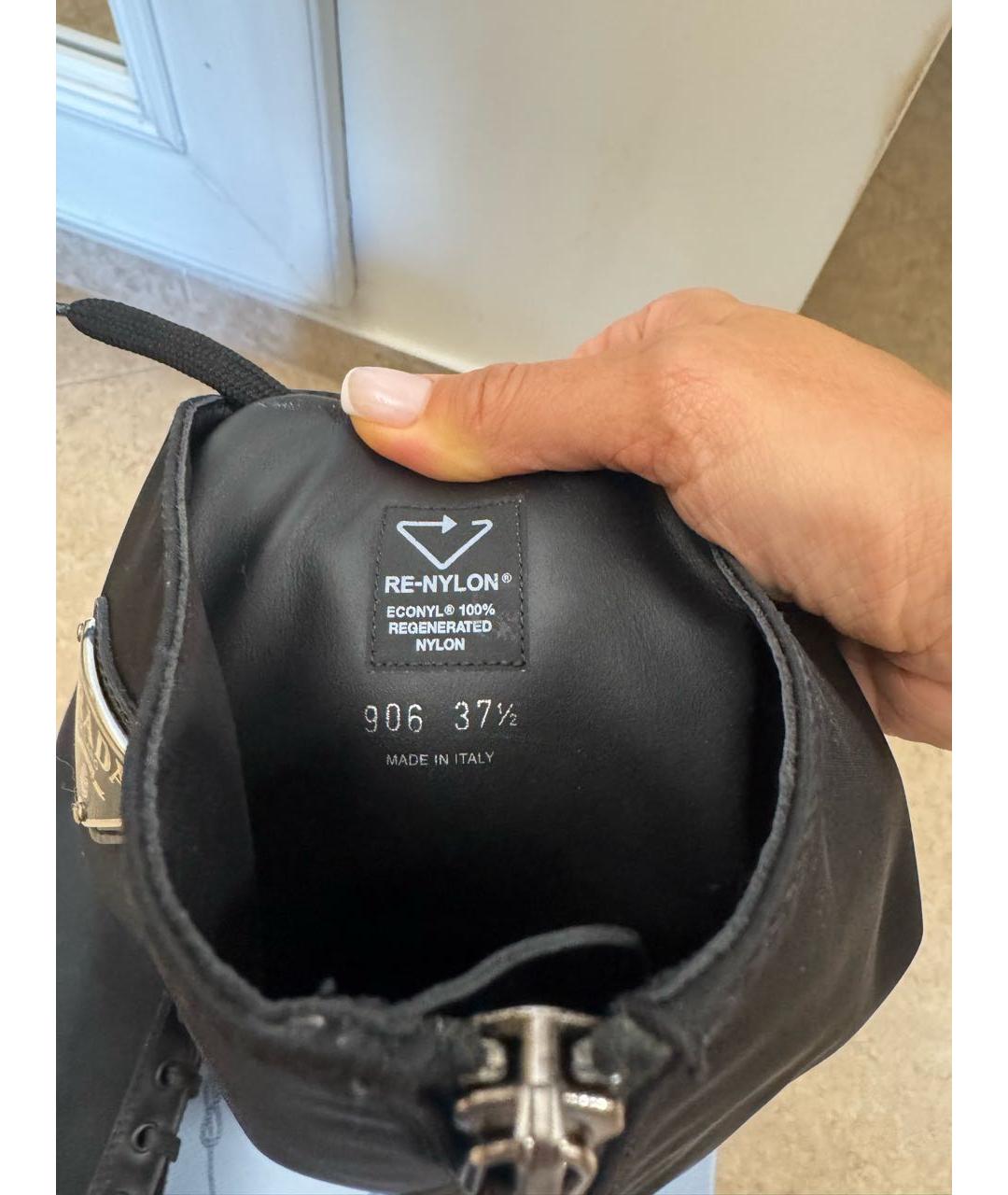 PRADA Черные синтетические сапоги, фото 5