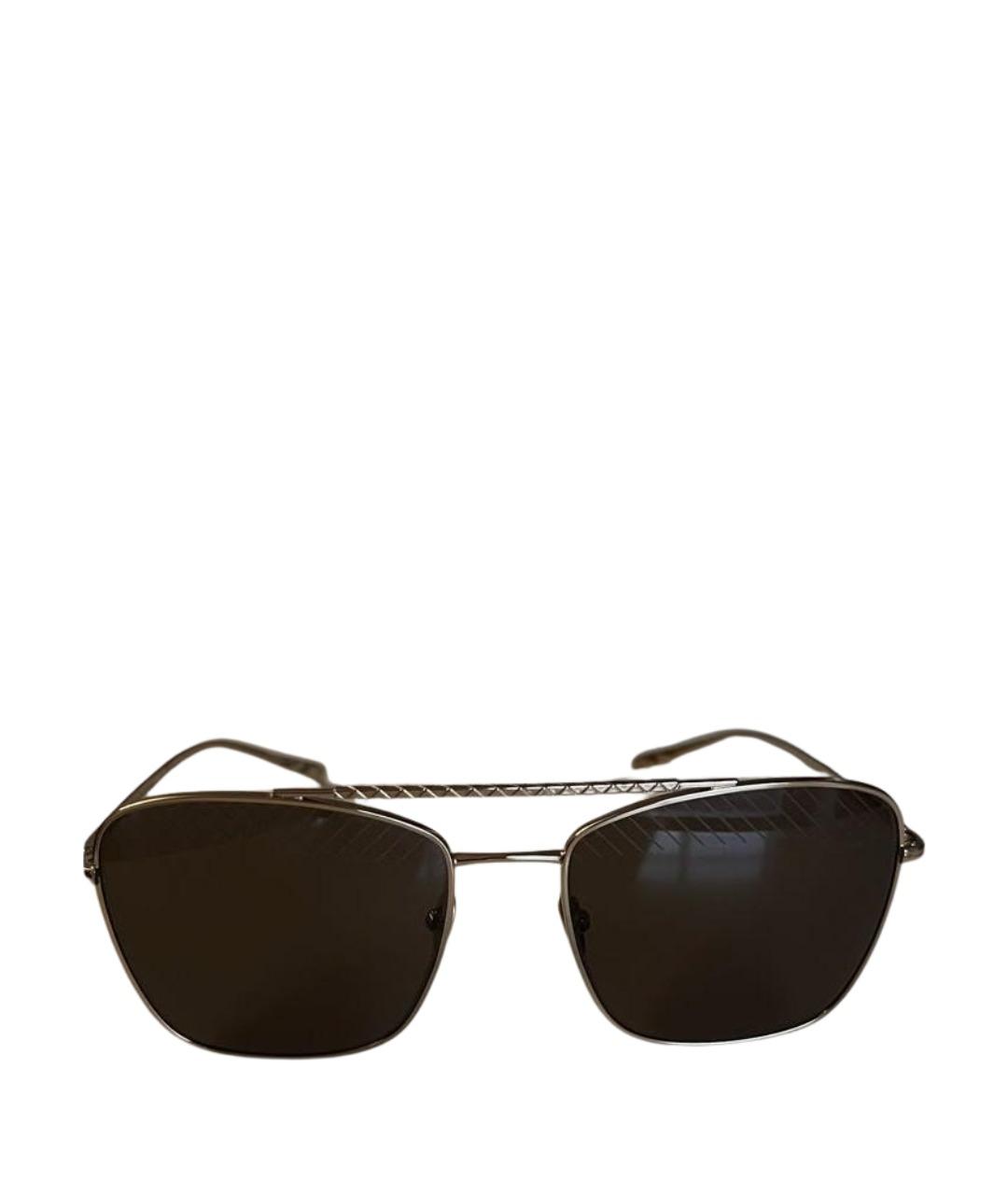 CHANEL Коричневые металлические солнцезащитные очки, фото 1