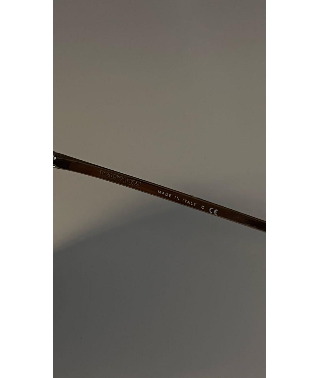 CHANEL Коричневые металлические солнцезащитные очки, фото 4