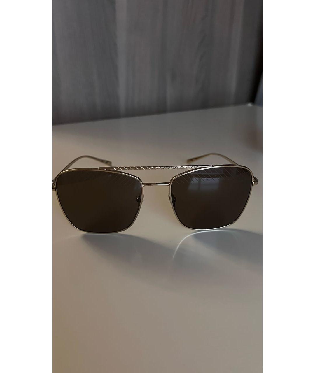 CHANEL Коричневые металлические солнцезащитные очки, фото 5