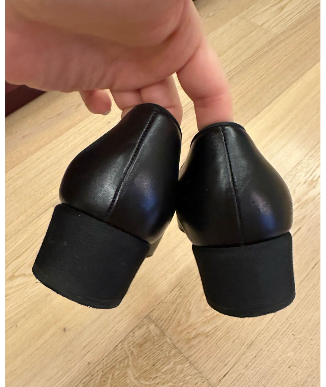 CHANEL Черные кожаные туфли, фото 4