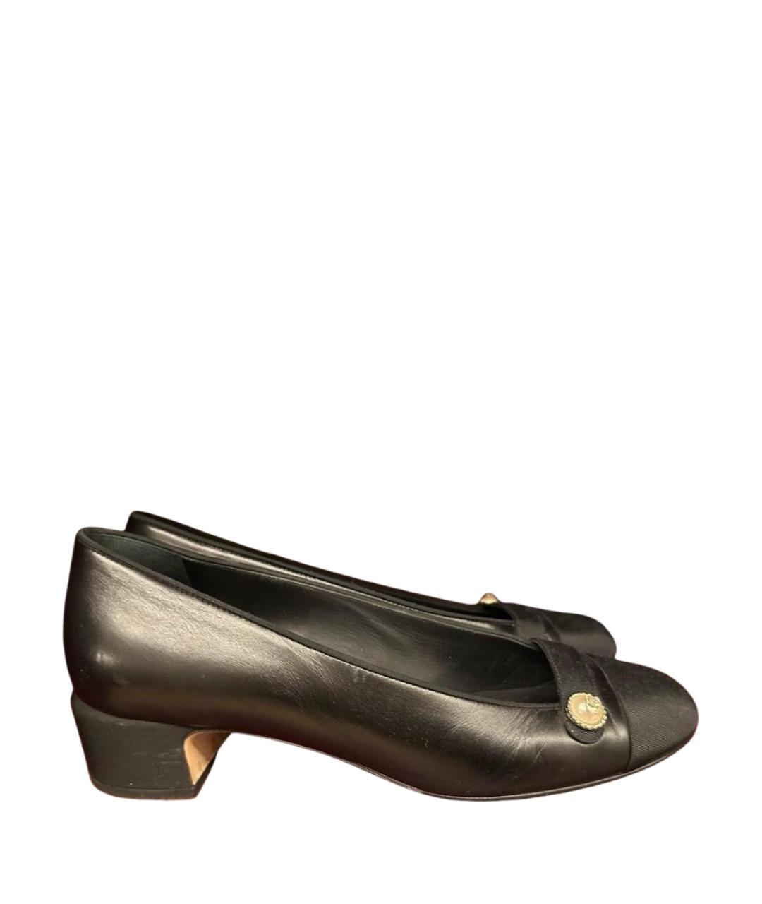 CHANEL Черные кожаные туфли, фото 1