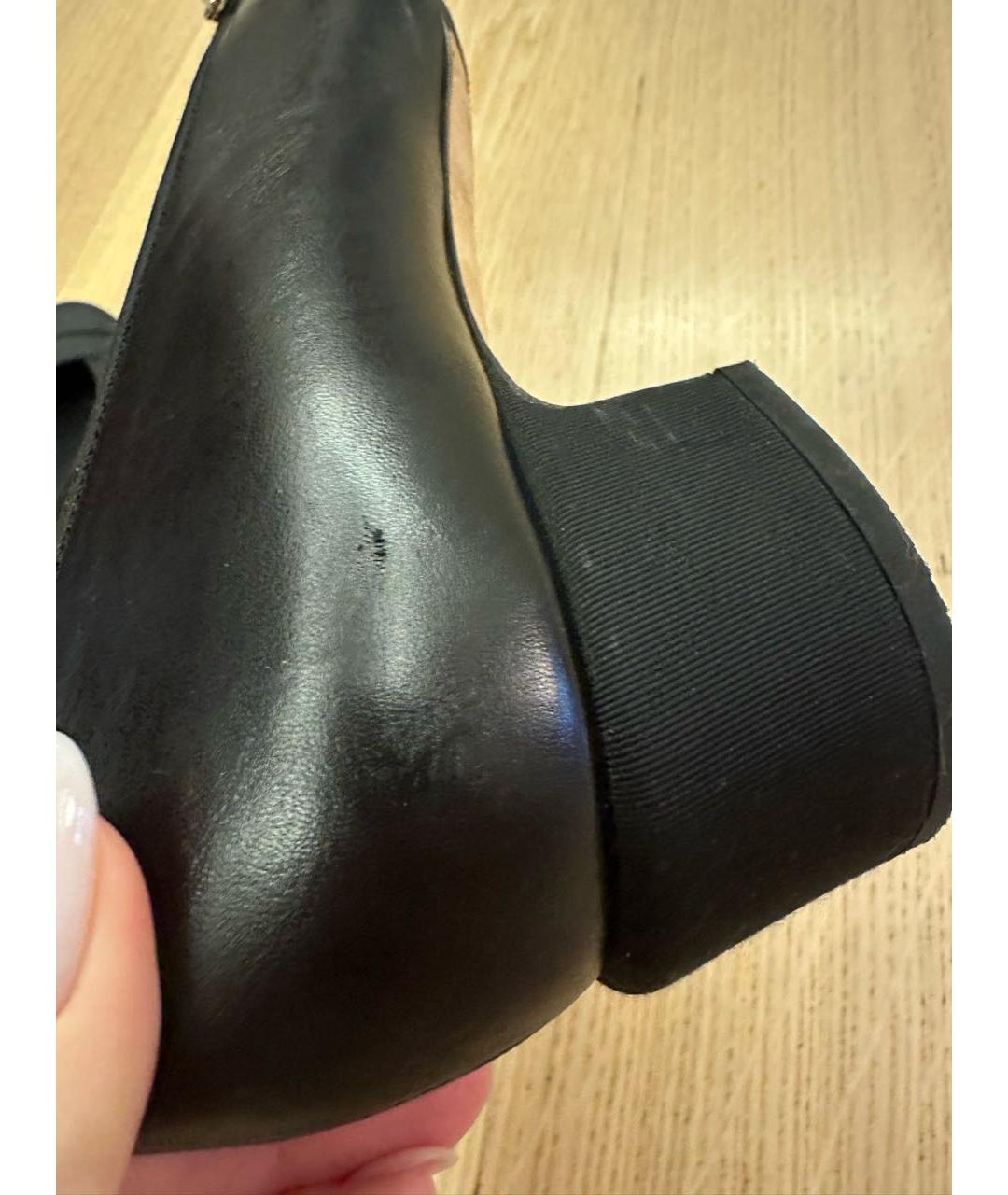 CHANEL Черные кожаные туфли, фото 8