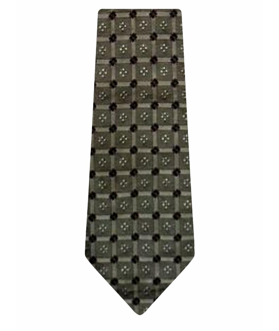 HERMES Серый шелковый галстук, фото 1