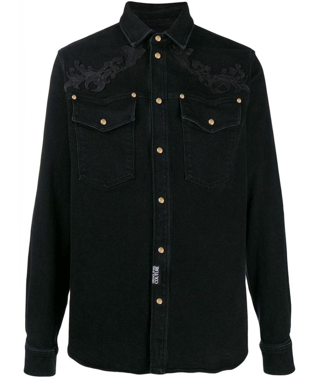VERSACE JEANS COUTURE Черная кэжуал рубашка, фото 1