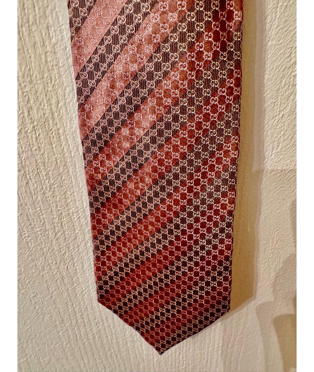 GUCCI Розовый шелковый галстук, фото 2