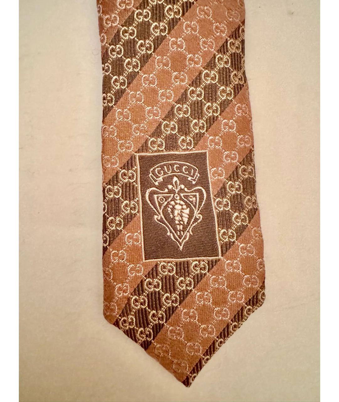 GUCCI Розовый шелковый галстук, фото 3