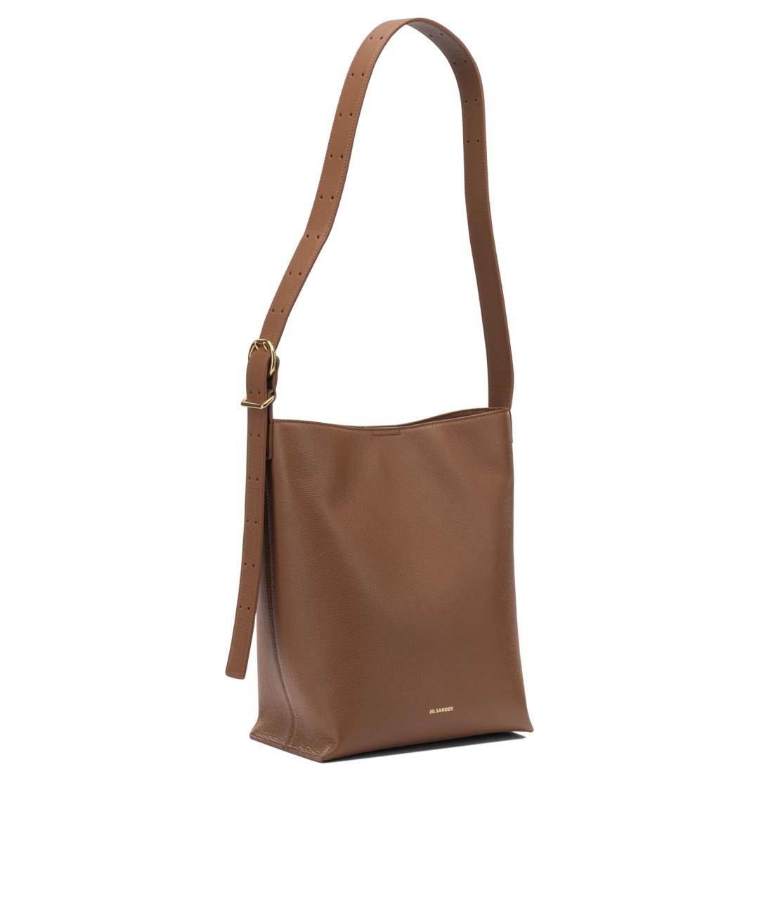 JIL SANDER Бежевая кожаная сумка через плечо, фото 2