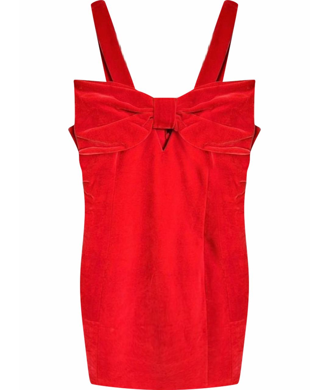 12 STOREEZ Красное бархатное коктейльное платье, фото 1