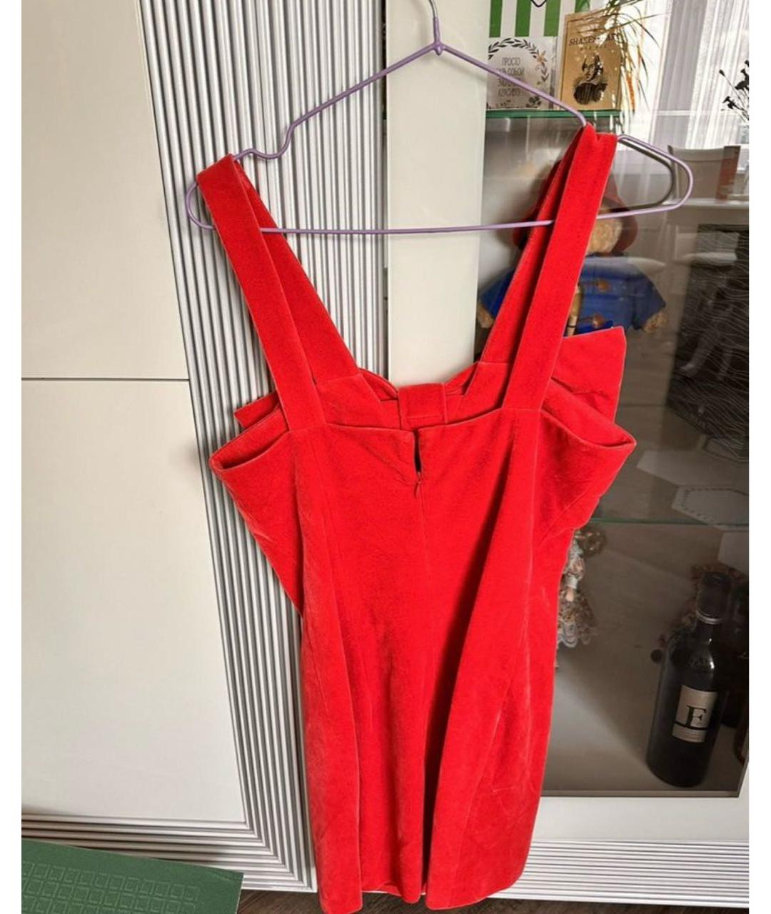 12 STOREEZ Красное бархатное коктейльное платье, фото 2