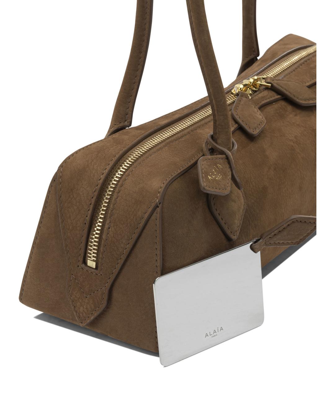 ALAIA Коричневая кожаная сумка через плечо, фото 4