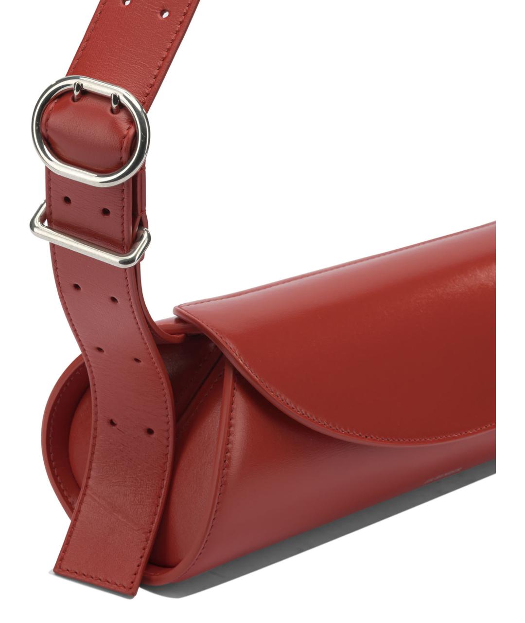 JIL SANDER Красная кожаная сумка через плечо, фото 4