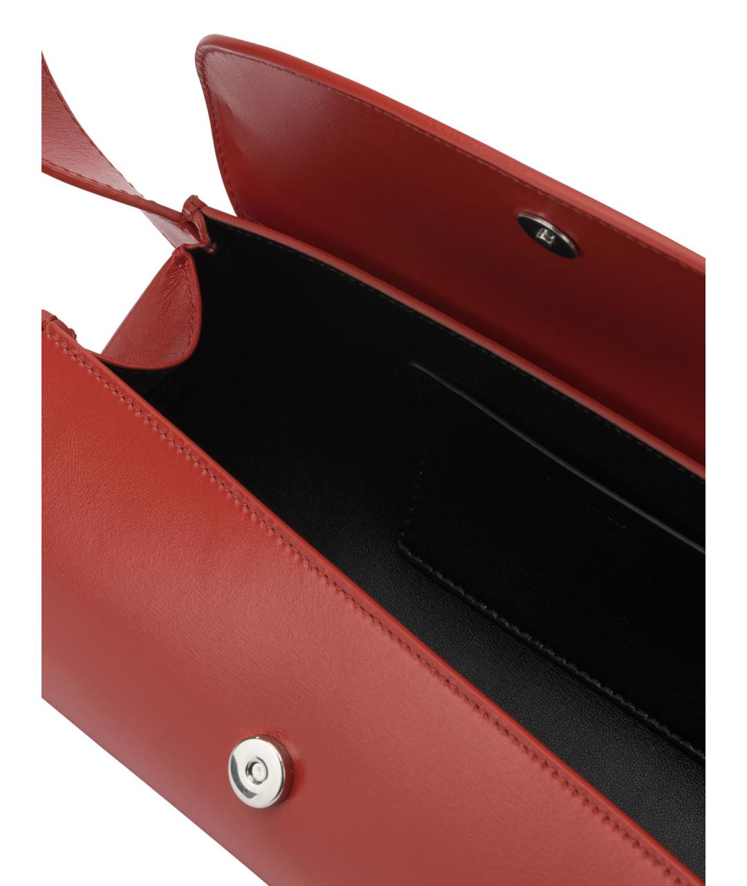 JIL SANDER Красная кожаная сумка через плечо, фото 5