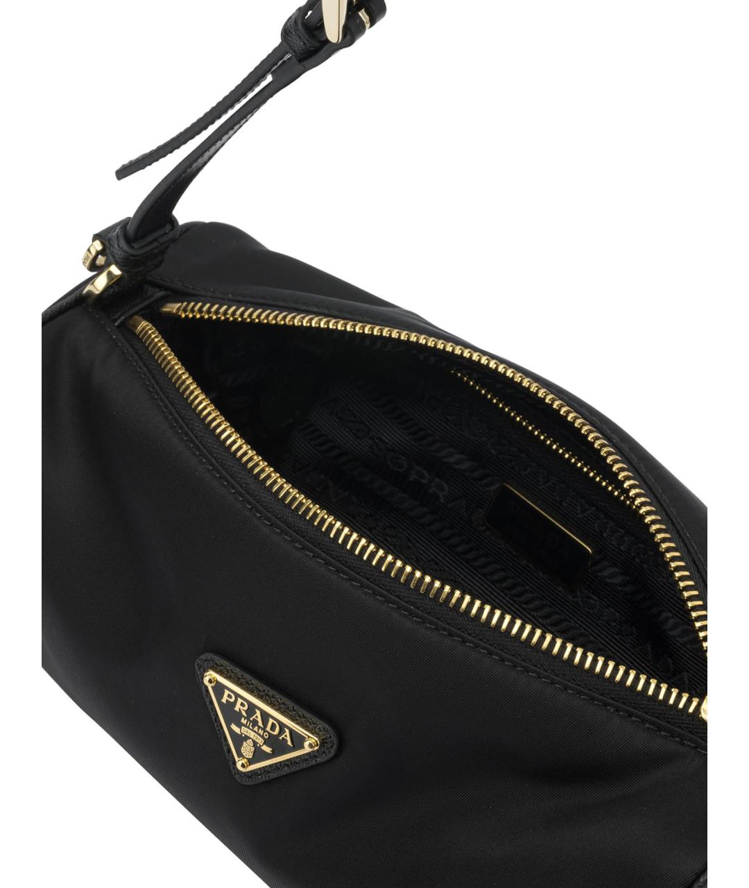 PRADA Черная синтетическая сумка через плечо, фото 5