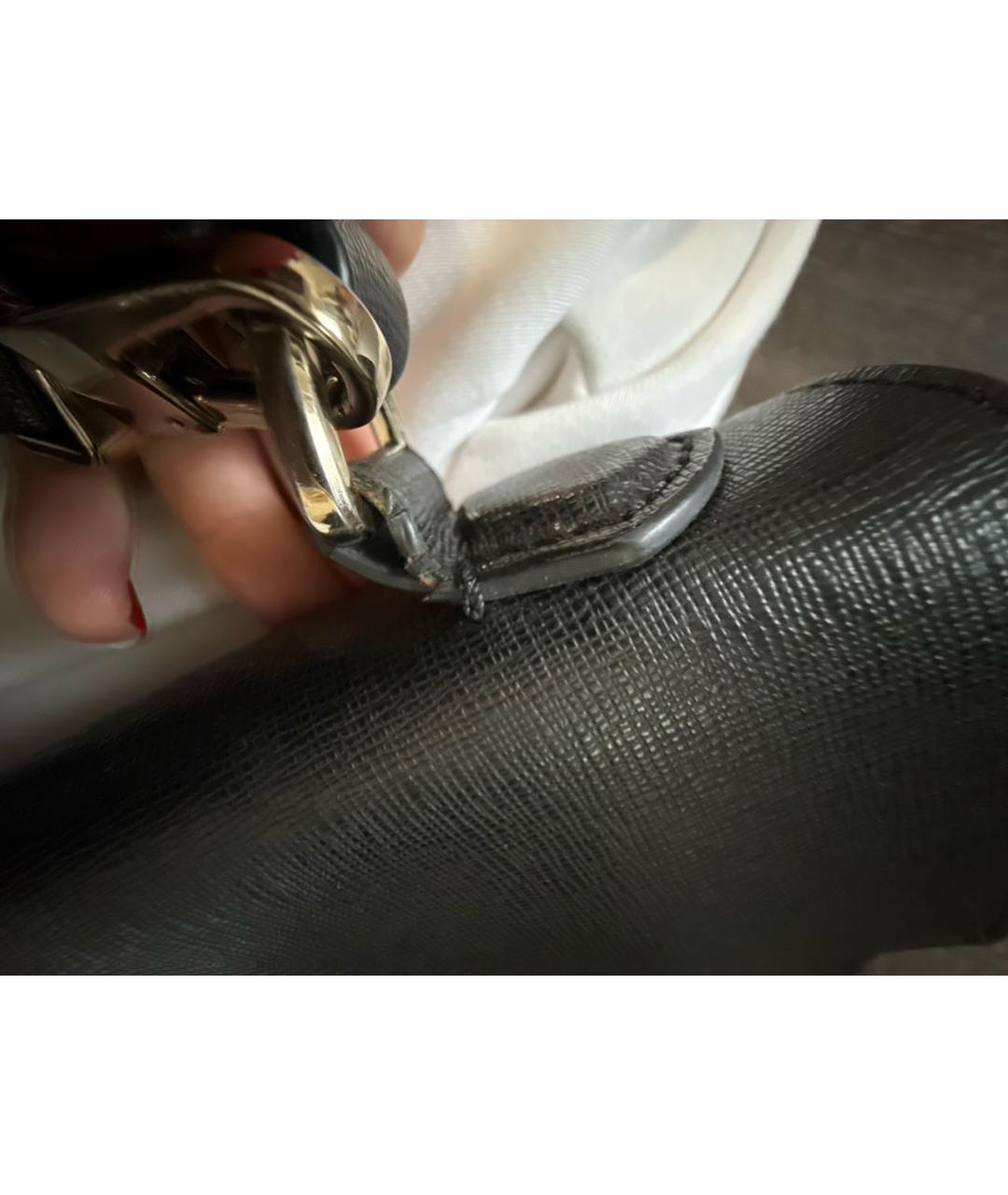 COCCINELLE Черная кожаная сумка с короткими ручками, фото 5