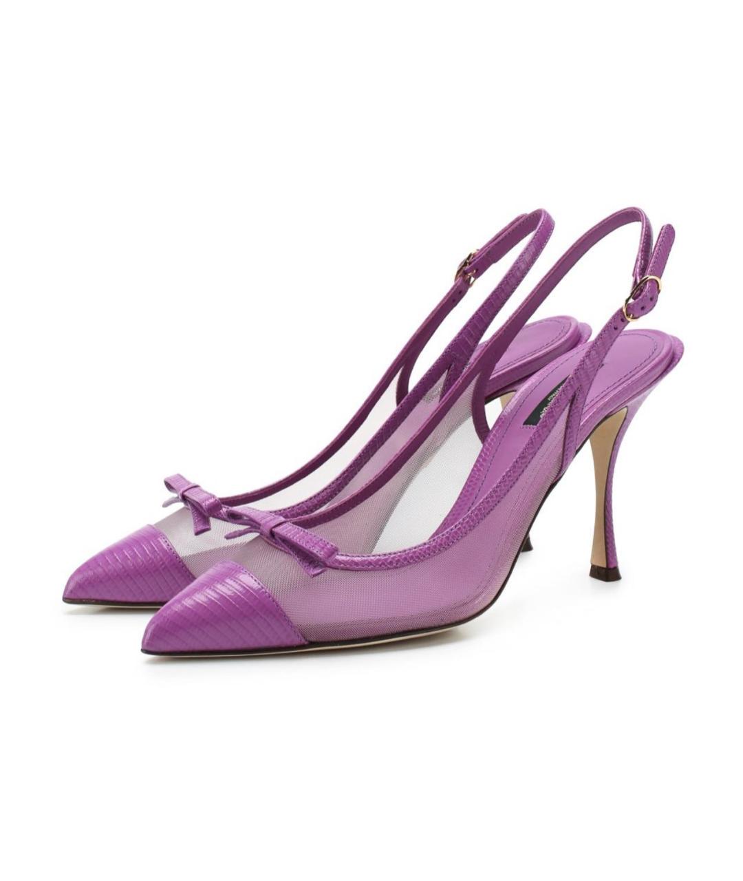 DOLCE&GABBANA Фиолетовые текстильные туфли, фото 2