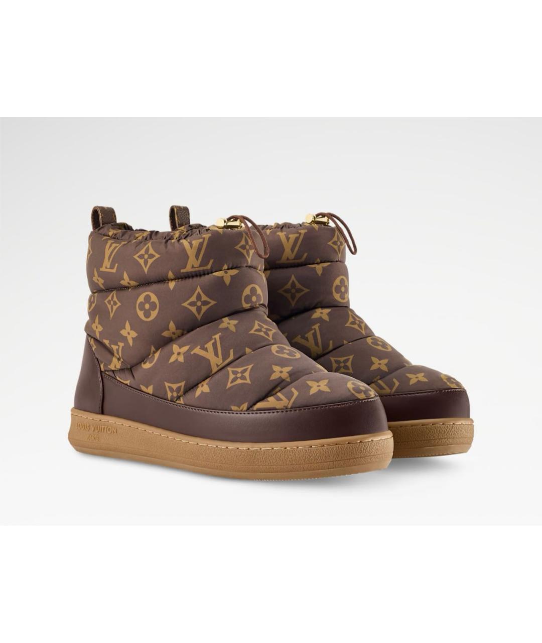 LOUIS VUITTON Коричневые синтетические ботинки, фото 3