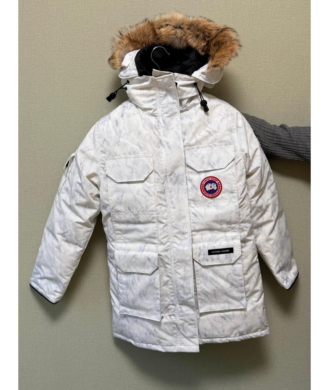 CANADA GOOSE Белая хлопковая парка, фото 9