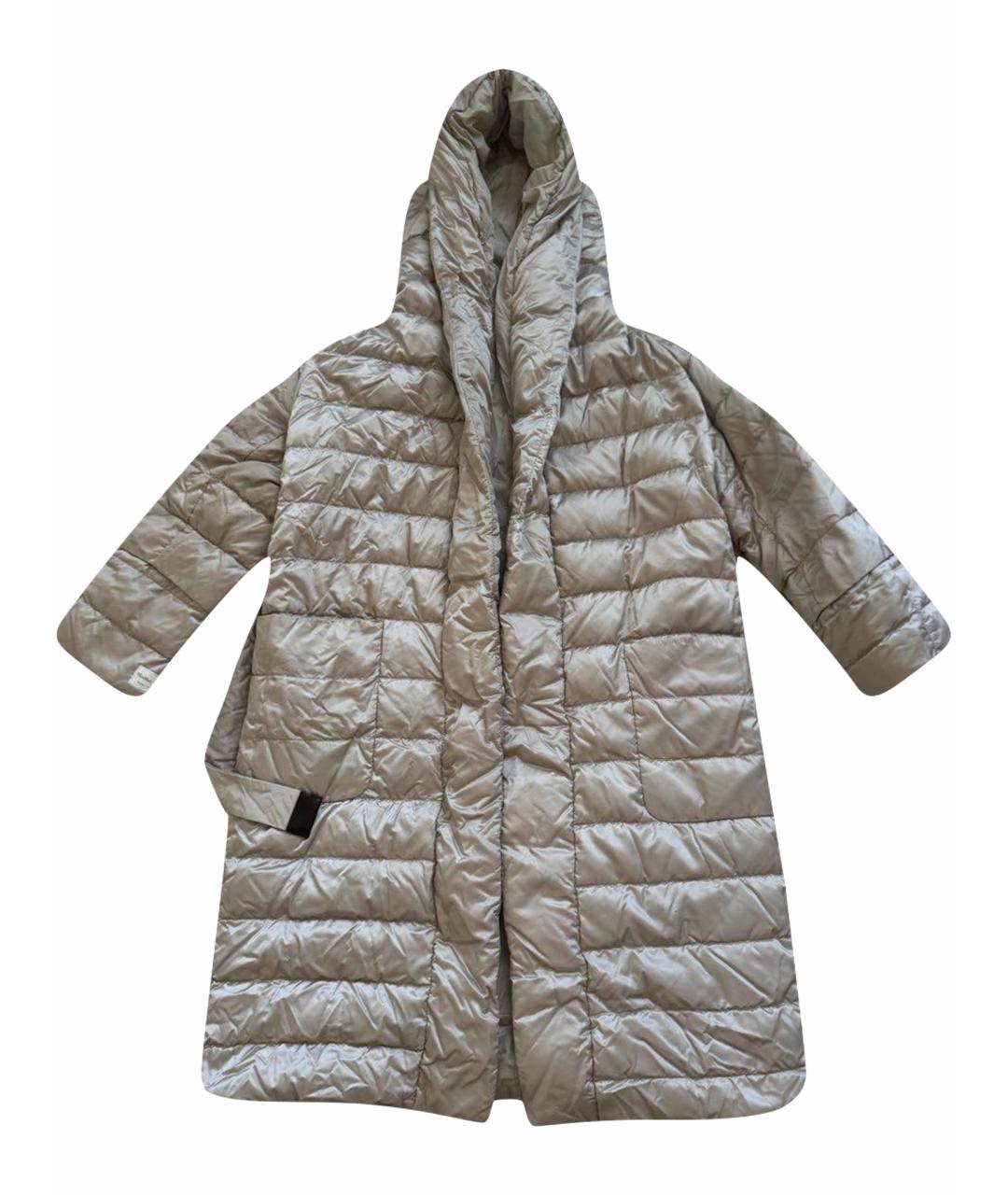 MAX MARA THE CUBE Серебрянный полиамидовый пуховик, фото 1