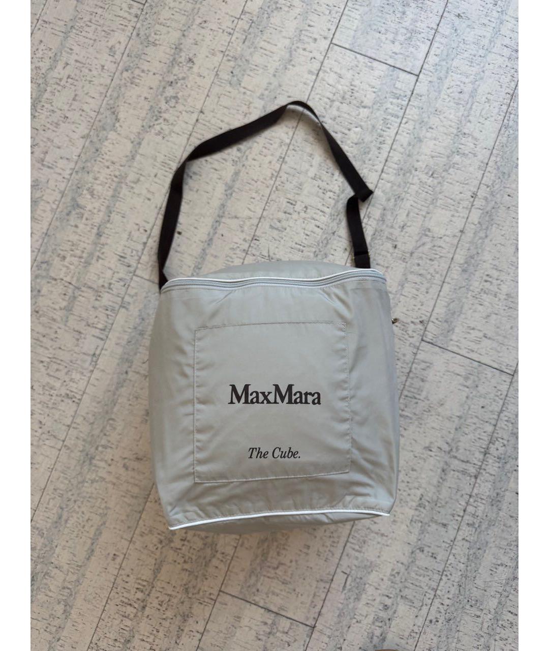 MAX MARA THE CUBE Серебрянный полиамидовый пуховик, фото 4