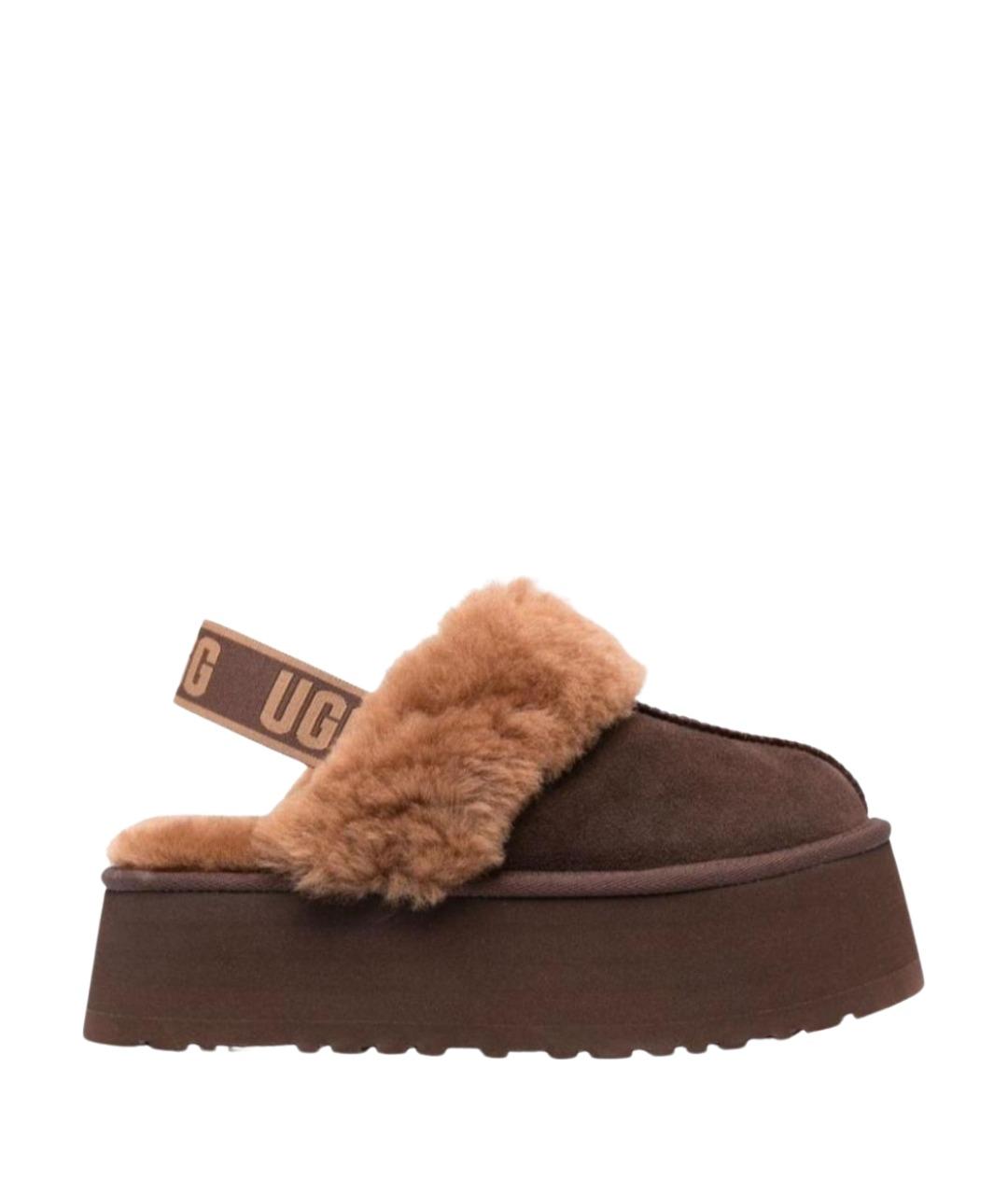 UGG AUSTRALIA Коричневые замшевые сабо, фото 1