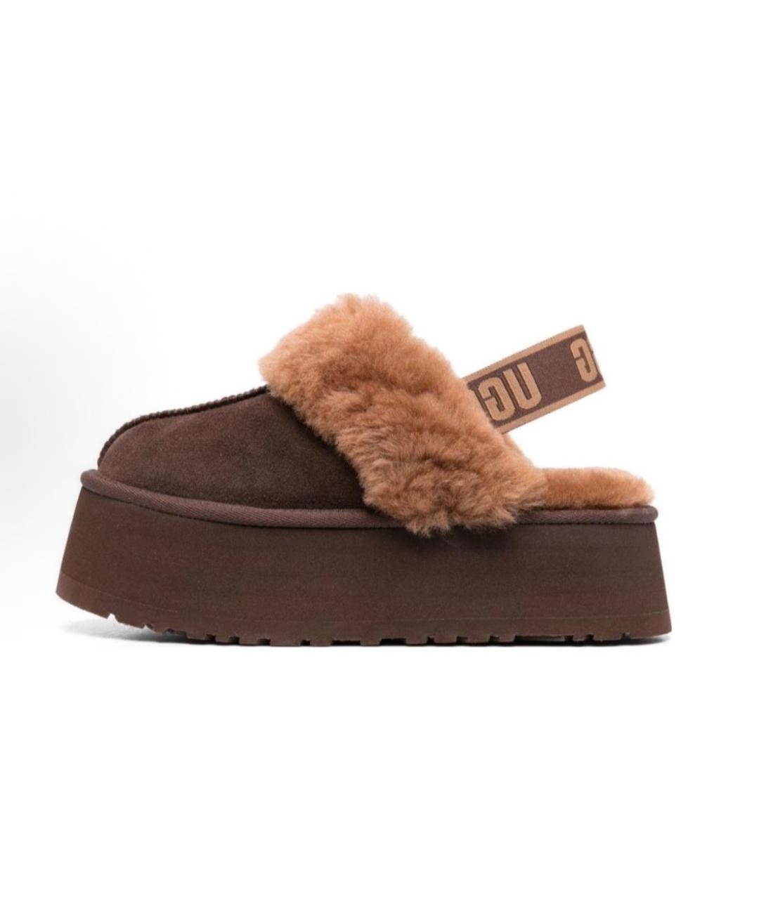 UGG AUSTRALIA Коричневые замшевые сабо, фото 5