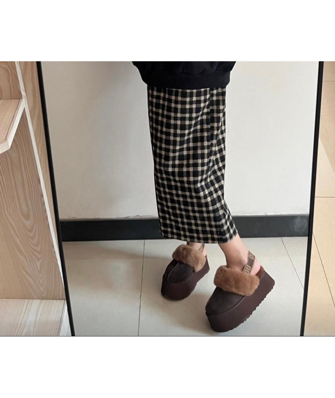 UGG AUSTRALIA Коричневые замшевые сабо, фото 4