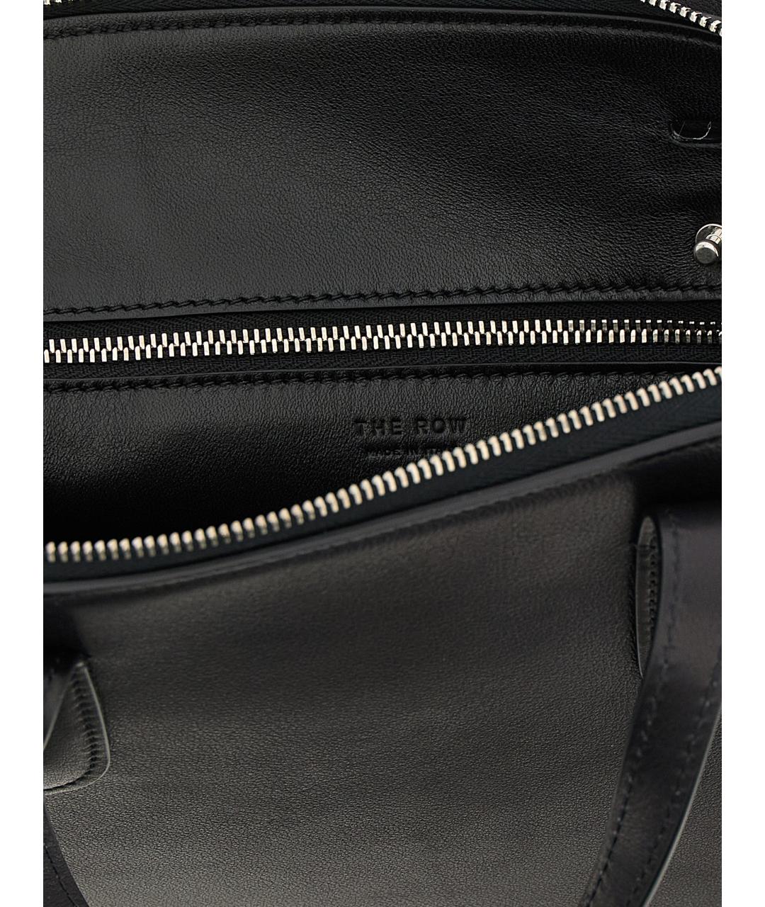 THE ROW Черная кожаная сумка тоут, фото 4