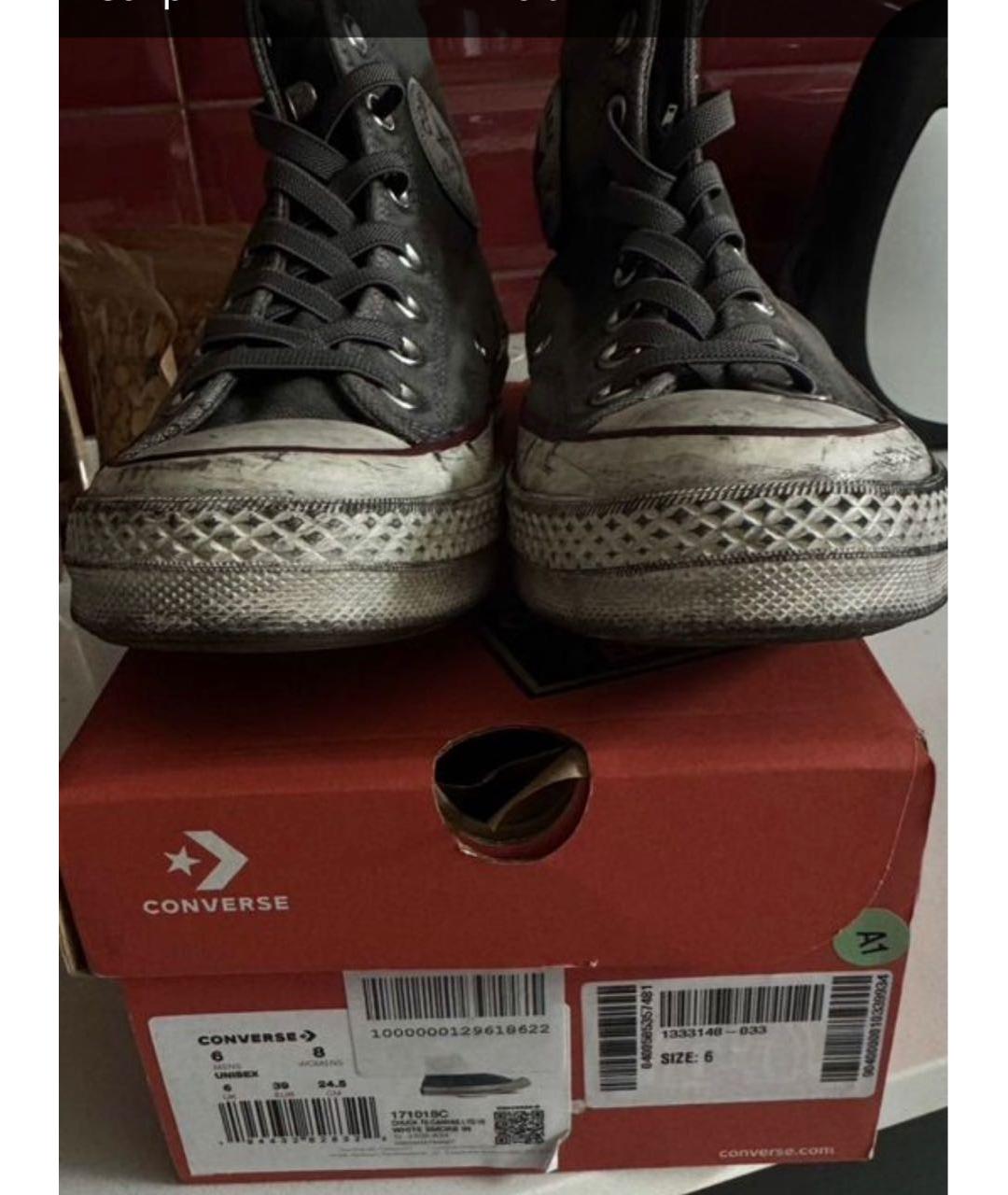 CONVERSE Серые текстильные кеды, фото 4