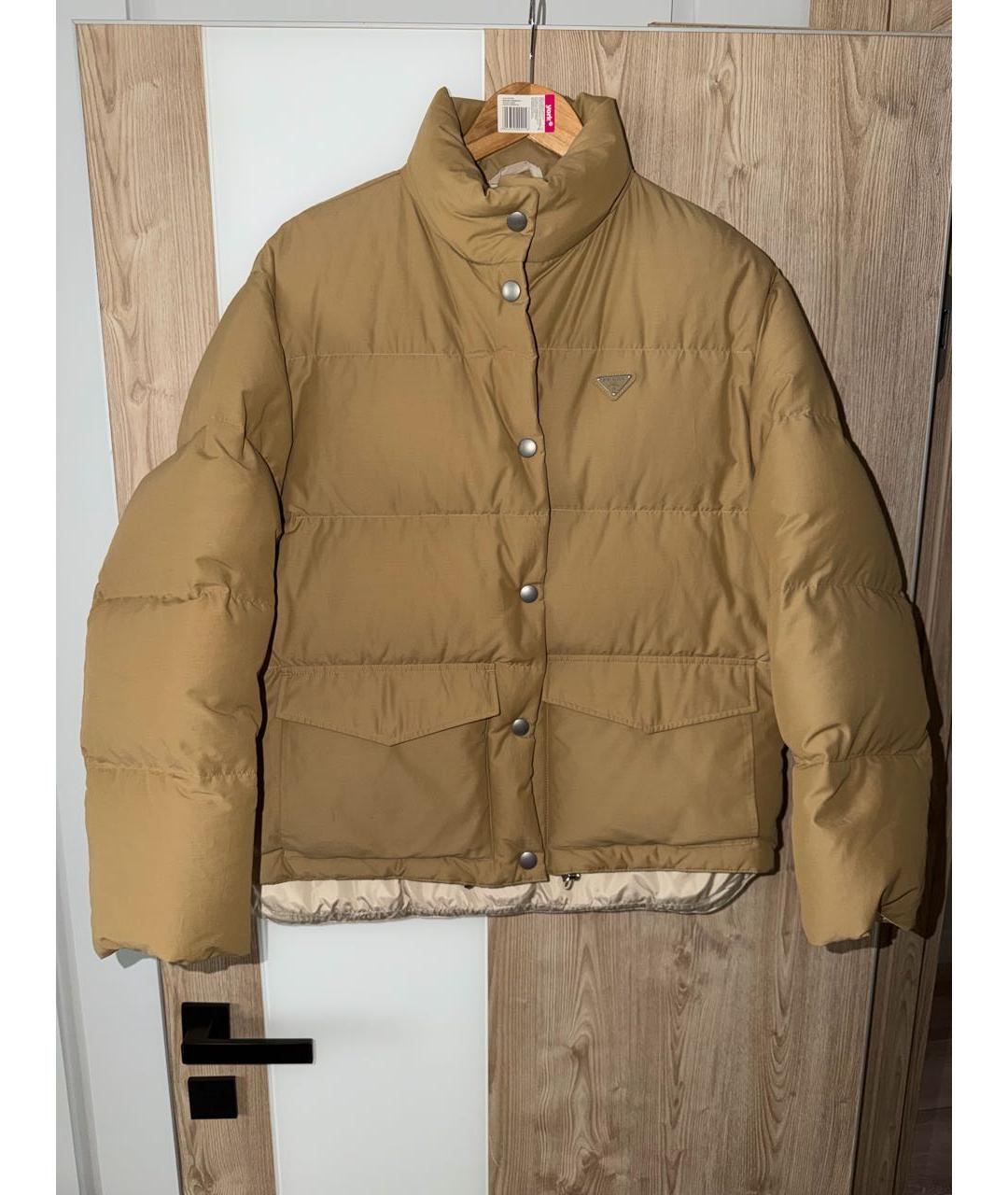 PRADA Бежевый хлопковый пуховик, фото 2