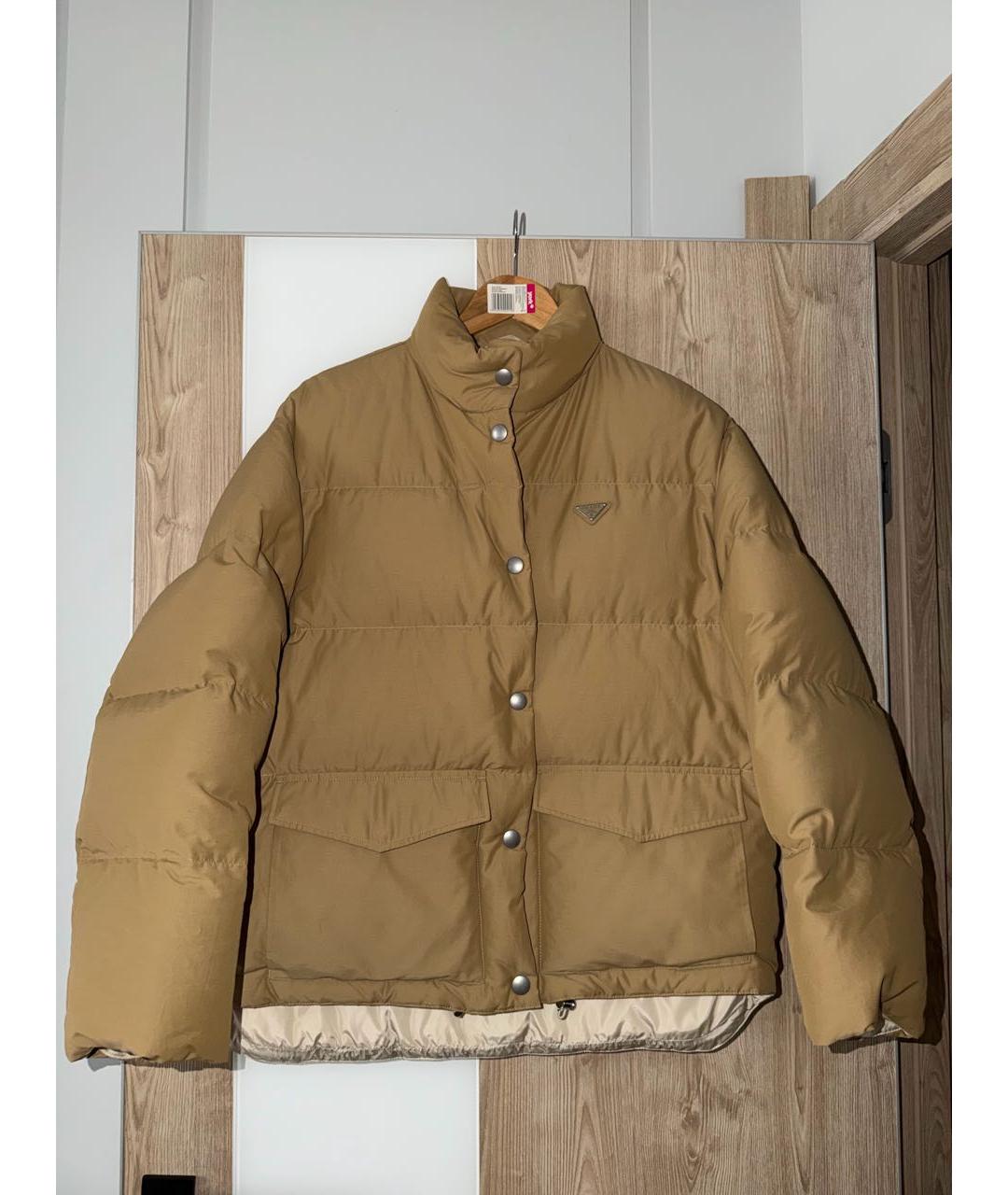 PRADA Бежевый хлопковый пуховик, фото 5