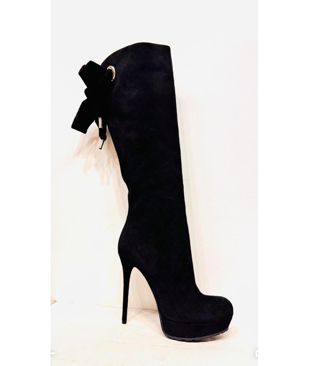 ALEXANDER MCQUEEN Черные замшевые сапоги, фото 8