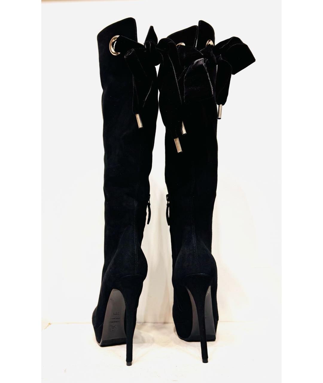 ALEXANDER MCQUEEN Черные замшевые сапоги, фото 3