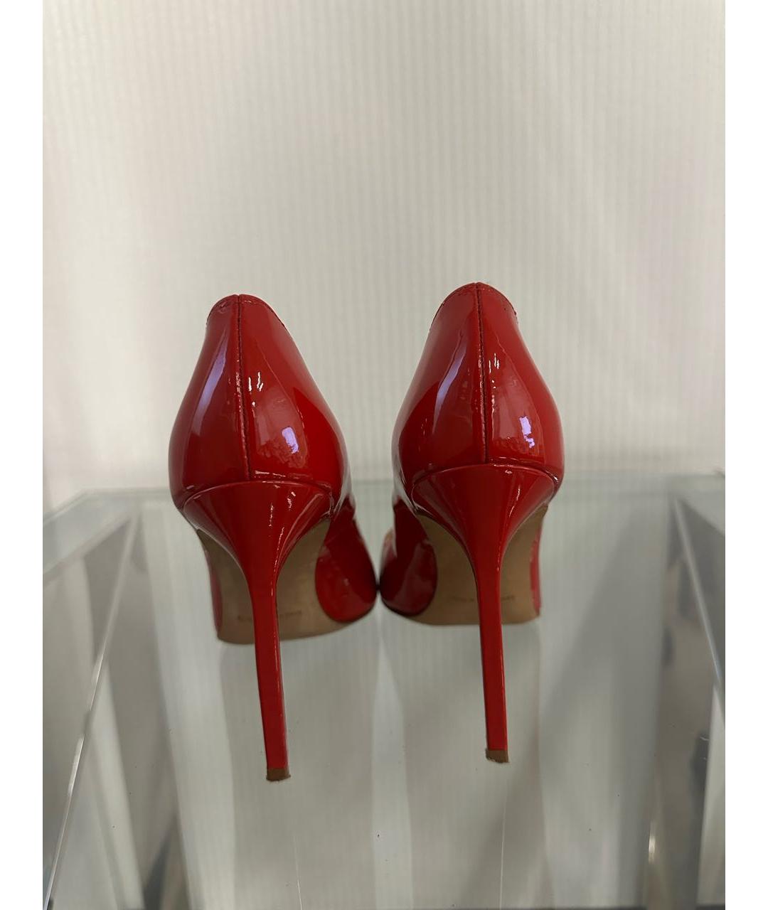 MANOLO BLAHNIK Красные туфли из лакированной кожи, фото 3