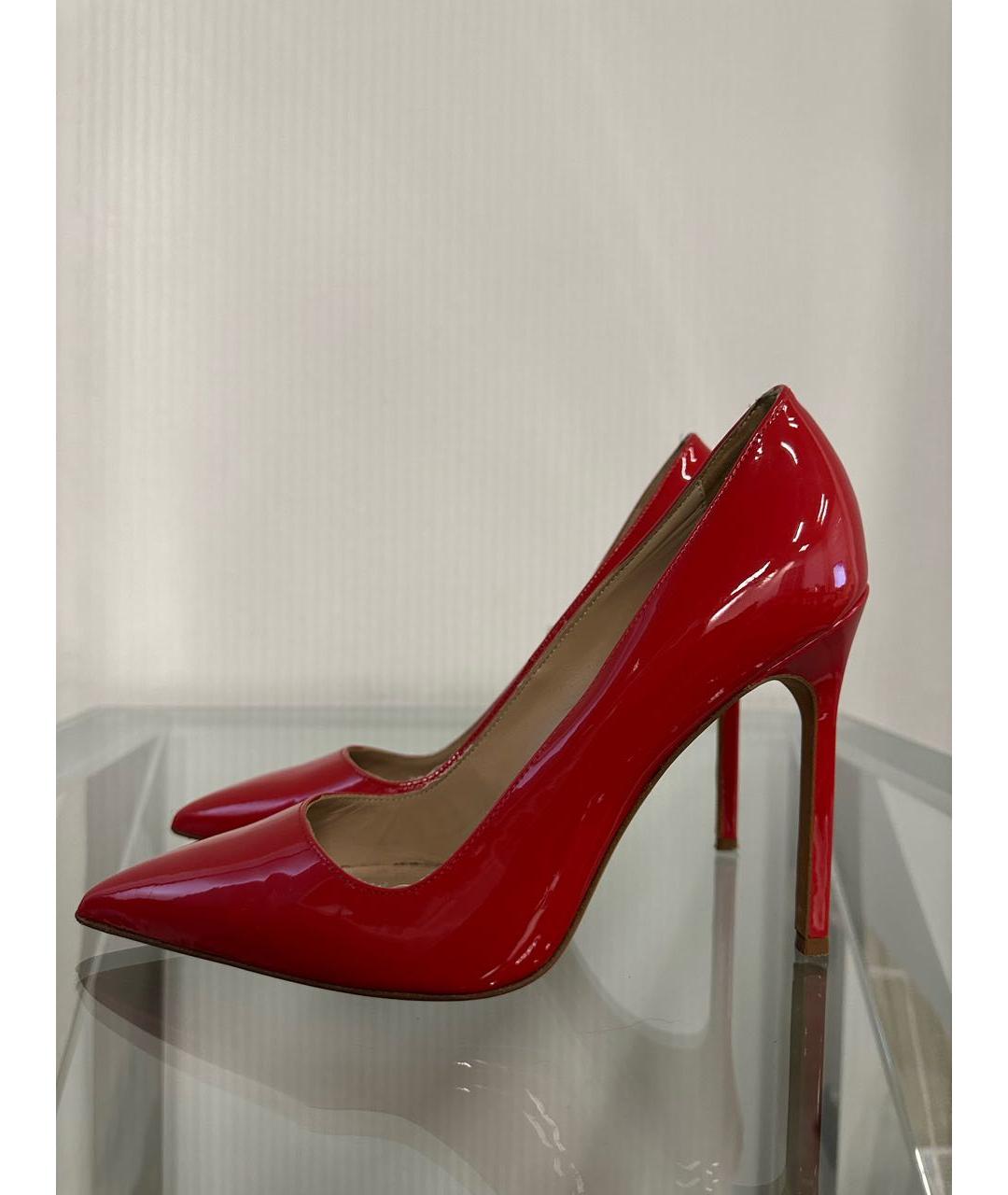 MANOLO BLAHNIK Красные туфли из лакированной кожи, фото 6