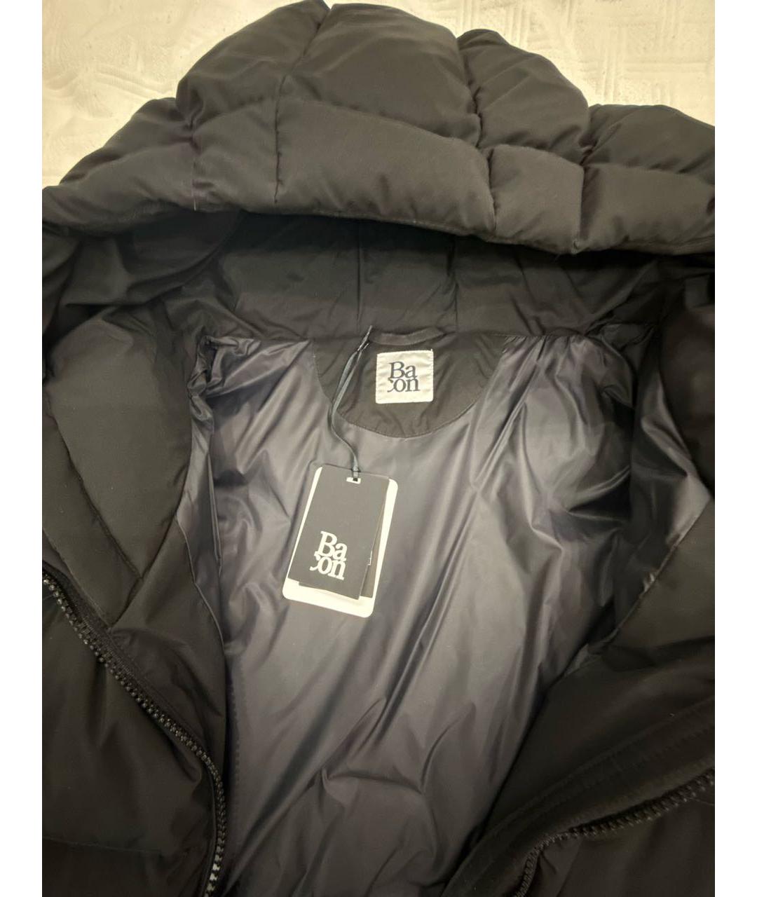 BACON Черный полиэстеровый пуховик, фото 3