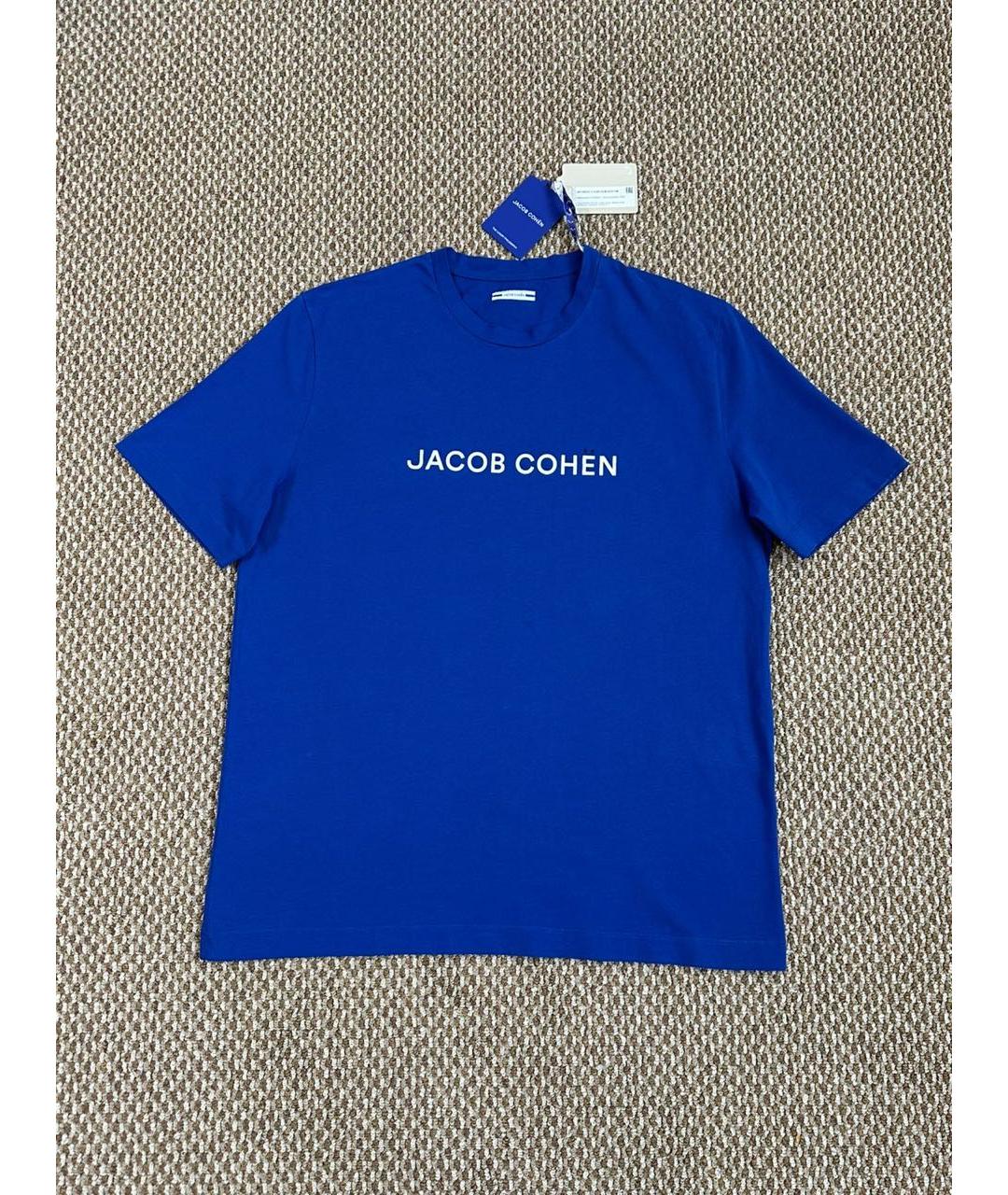 JACOB COHEN Синяя хлопковая футболка, фото 5