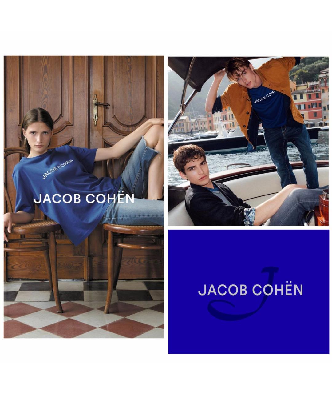 JACOB COHEN Синяя хлопковая футболка, фото 5