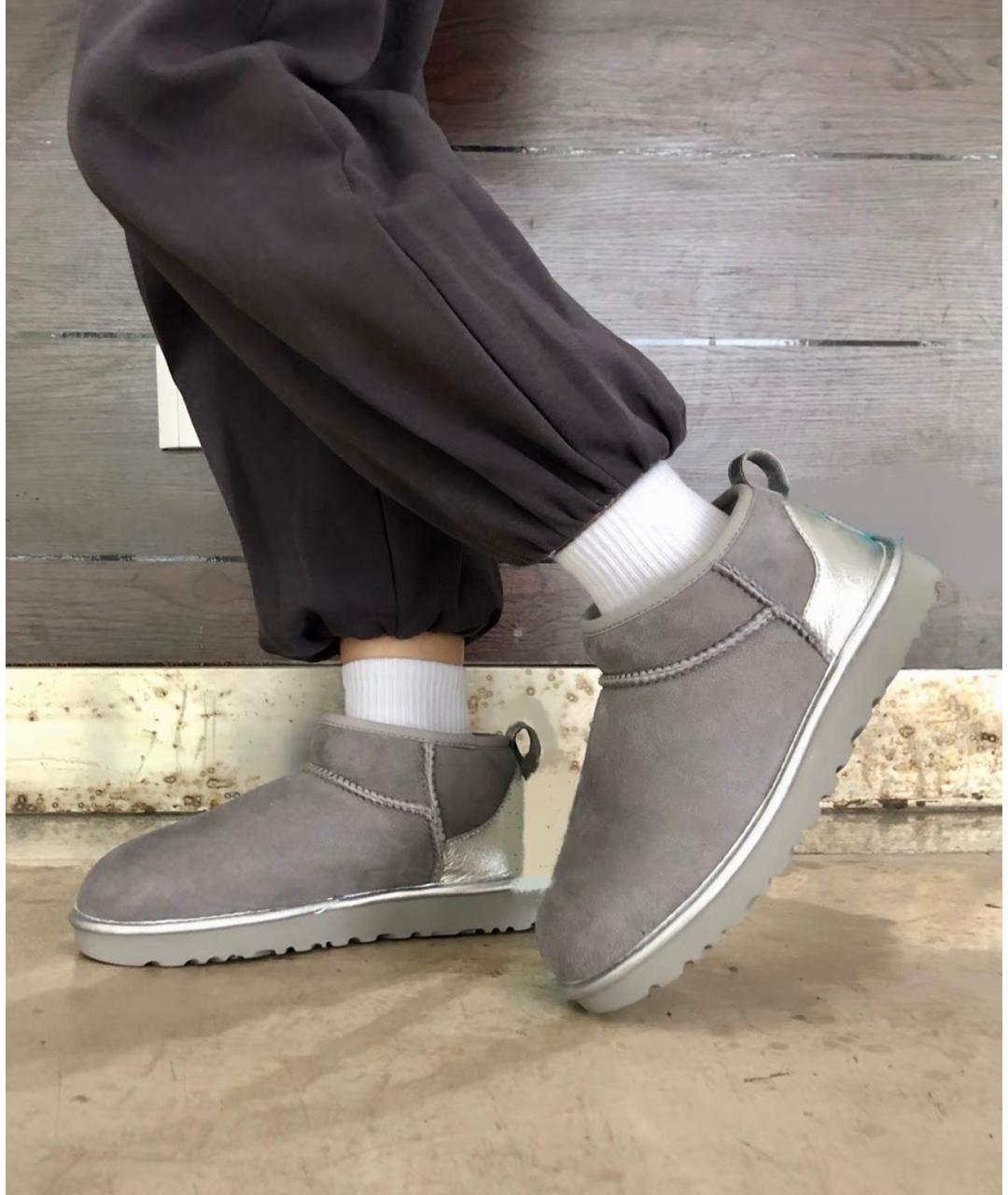 UGG AUSTRALIA Серые замшевые ботинки, фото 6