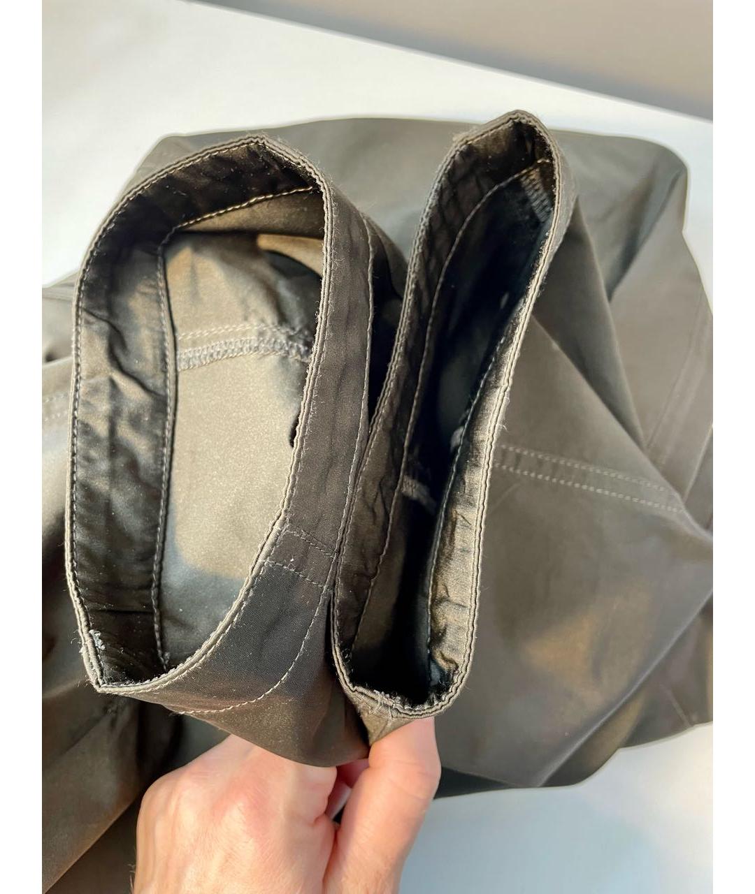 GIORGIO ARMANI Хаки полиэстеровые повседневные брюки, фото 5