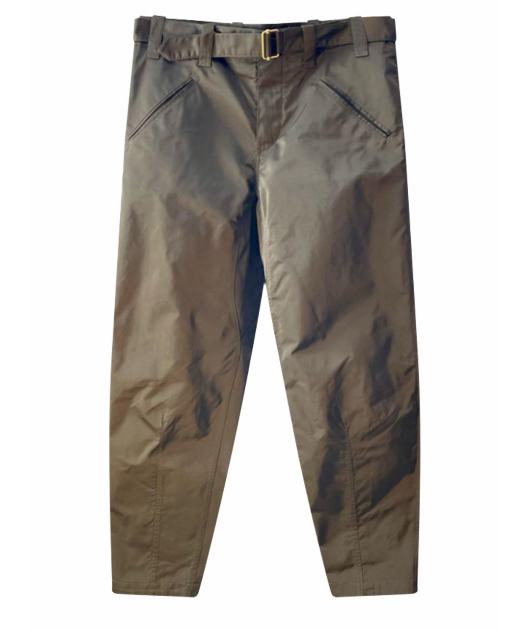 GIORGIO ARMANI Хаки полиэстеровые повседневные брюки, фото 1