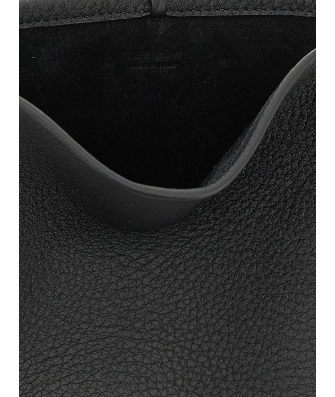 THE ROW Черная кожаная сумка через плечо, фото 4